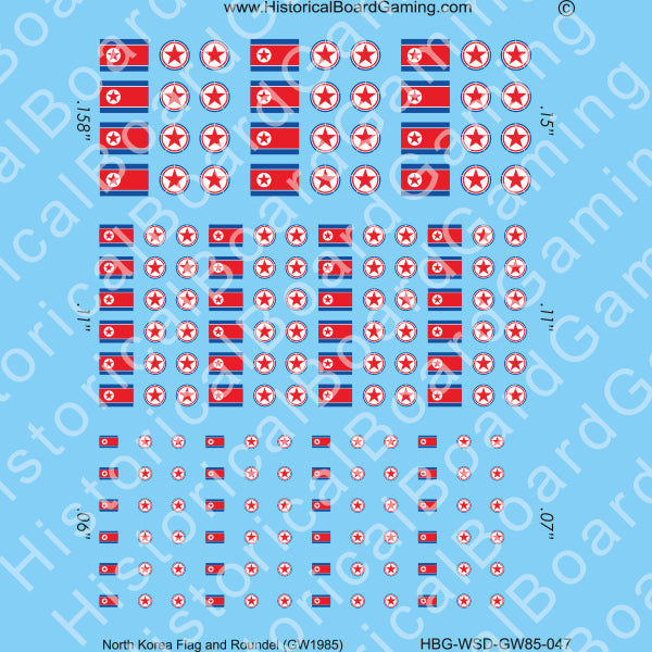 Decal Sheet, North Korea GW-1985