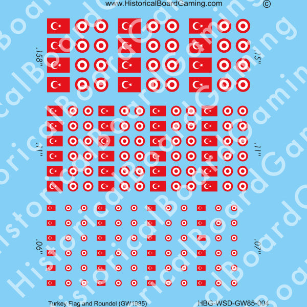 Decal Sheet, Turkey GW-1985
