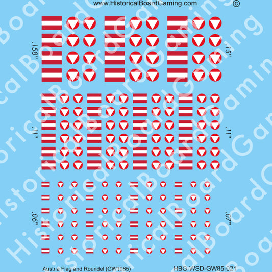 Decal Sheet, Austria GW-1985