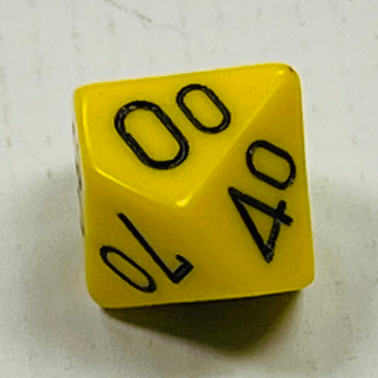 10 Sided (Tens) Die Orange w/Black Numbers (x 5)
