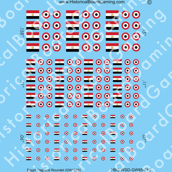Decal Sheet, Egypt GW-1985