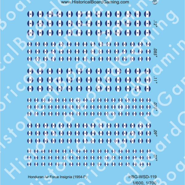 Decal Sheet, Honduran Air Force Insignia (1954-P)