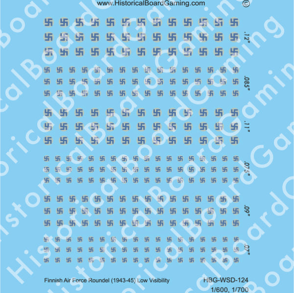 Decal Sheet, Finnish Air Force Roundel (1943-45) low visibility