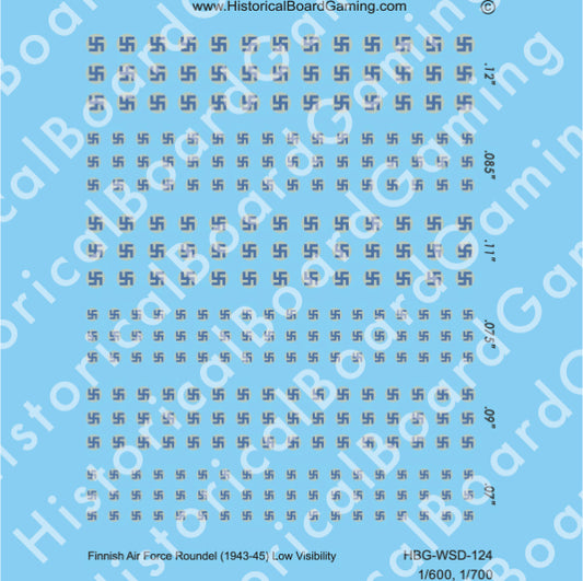 Decal Sheet, Finnish Air Force Roundel (1943-45) low visibility