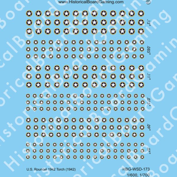 Decal Sheet, US Roundel (1942) Torch