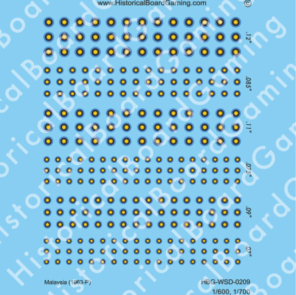 Decal Sheet, Malasia (1963-P)